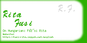 rita fusi business card